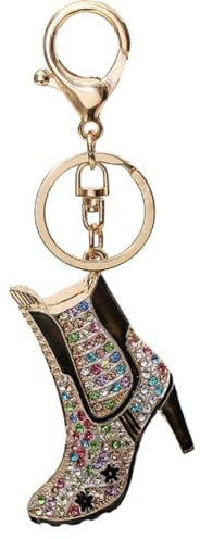 Porte-clés bottes à talons hauts pour femme, Porte-clés coloré en forme de chaussure à talons hauts pour dames, Porte-clé d'été en forme de chaussures à talons hauts