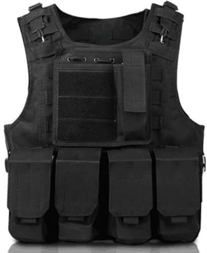 Pesoncarl Sicherheitsweste Einstellbare Airsoft -Weste Leichtes Paintball Schnellveröffentlichungsplatte Comfort Comfort Police Multifunktional Outdoor für Zugspiel