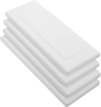EXHUMKY 4 pièces Plaque de Couverture Électrique Mural Couvercle de Boîte de Jonction Plastique pour Prises Électriques Grand Modèle