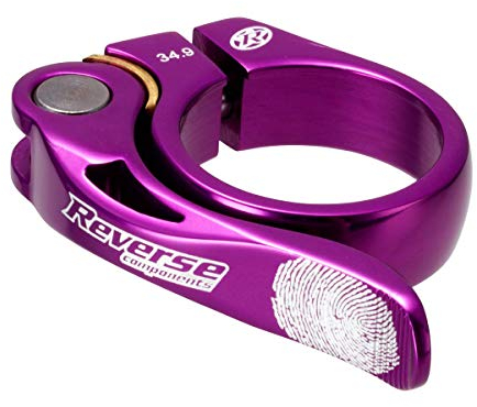 Reverse Long Life Sattelklemme mit Schnellspanner 34.9mm lila