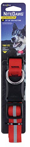 Nite Ize Signalband NiteDawg LED Dog Collar, rot, M, NI-NND2M-10-R3