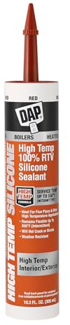 DAP High Temp 100% RTV Silicone Sealant, 10.3 Oz, Red (7079808013)