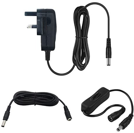 myVolts 5V power supply adaptor compatible with View Quest Retro DAB+ DAB Radio - UK plug - with Extension and Inline Switch