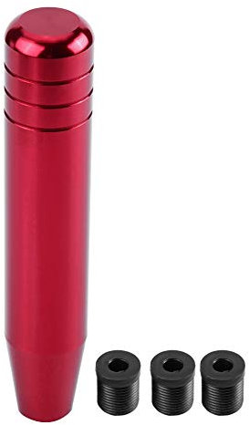 KIMISS Pomello del cambio, in lega di alluminio, rosso Leva del cambio universale per auto lunghezza di 18 cm