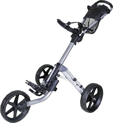 Fastfold Mission 5.0 Golfvagn - Blankt silver med svarta hjul