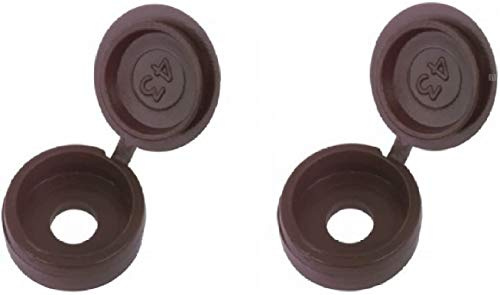 300 x Snap-On Brown Plastic Screw Caps/Cups & Cover Covers For No.6-8 Screws