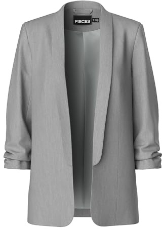 Pieces PCBOSELLA Blazer pour Femme, Gris Clair chiné, L