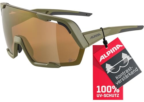 ALPINA ROCKET BOLD Q-LITE - Verspiegelte, Kontrastverstärkende & Beschlagfreie Sport- & Fahrradbrille Mit 100% UV-Schutz Für Erwachsene