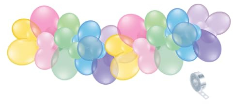 1 DIY Ballongirlande in pastellfarben 61 tlg. - ergeben ca. 2,40 m