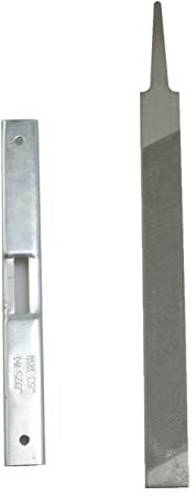 RLECS Aiguiseur de chaîne avec lime plate pour guide de râteau de tronçonneuse générale, lime plate pour tronçonneuse aiguiseuse de chaîne de tronçonneuse Kit d'outils