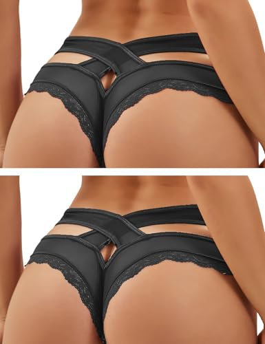 ohmydear Perizoma Donna Seducente 1/2/3/4 Pezzi Pack Tanga Sexydonna Hot Tanga Donna Seducente Perizoma Sexy Donna Mutande Brasiliana Taglie Forti