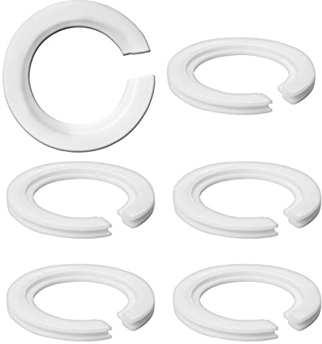 E27 to E14 Lamp Shade Adapter Ring, 6 Pack Screw Lampshade Reducer Washer E27 Lamp Rings, 42mm to 29mm Lampshade Converter Ring Plastic Light Shade Replacement Parts