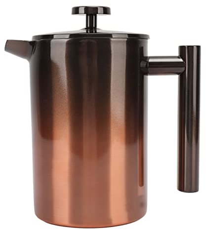 de Prensa Francesa, Prensa de té Calentable de Acero Inoxidable 304 de Doble Pared Resistente Al óxido para Bar (800 ml)