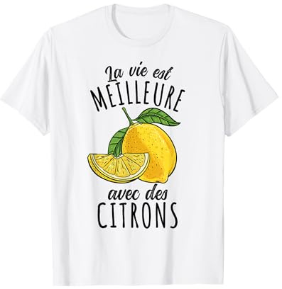 Cadeau Végétarien La Vie Est Meilleure Avec des Citrons T-Shirt