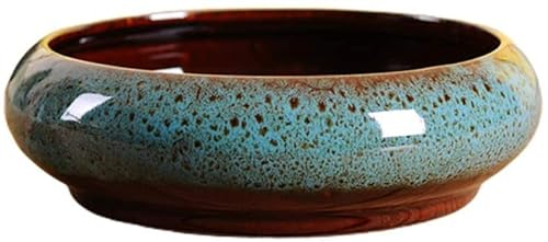 Keramik-Schüssel-Pflanzgefäß Keramik-Hydrokultur-Blumentopf Große runde Sukkulenten-Töpfe, 18,5 cm Sukkulenten-Pflanzgefäß-Schale Blumentöpfe Pflanzenvase