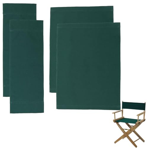 TBACW 2 Set (4 Stück) Regiestuhl-Ersatzbezug-Set für Regisseure, Filmstuhl, Ersatzbezug aus Segeltuch, Sitz und Rückenlehne, Oxford-Stoffbezug für Zuhause (grün)