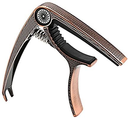 Gitarre Kapodaster Akustik Clip Schnellwechsel Klemme Schlüssel für E-Gitarre Ukulele Kupfer