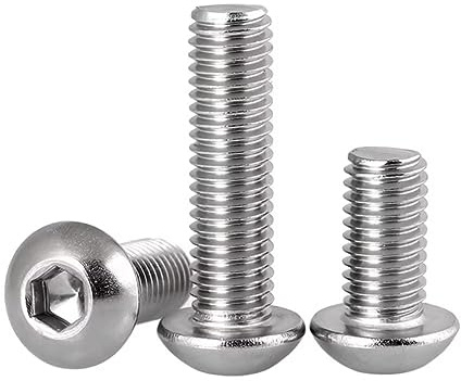 SYDARSYN Viti a Brugola a Testa Tonda in Acciaio Inox 304 Viti a Macchina con Esagono Incassato M2x8mm (100 pz)