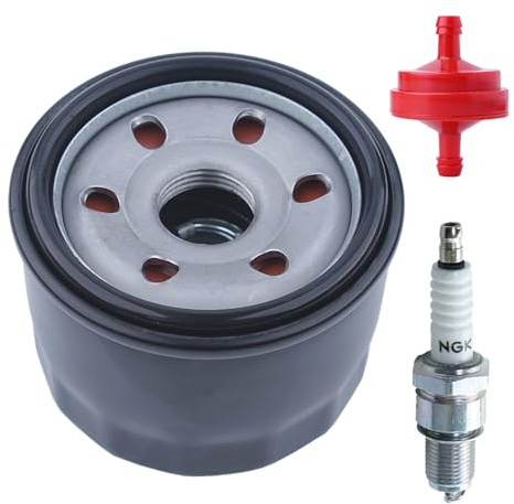 Mtanlo Filtre à Huile pour MTD CR30 CLT38G CLT42G CLT42H 4P90HU 4P90HUA 4P90HUB Troy Bilt TB30 TB30R TB33LS TB42 Moteur Tondeuse à Gazon 951-12690 751-11501 751-12690 avec Bougie d'Allumage