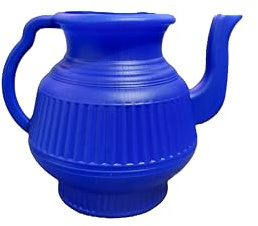 Lota Carafe pour lavage de toilettes – Pichet à ablution Bodna de 2,25 l | Carafe d'eau en plastique sans BPA avec poignée facile à saisir | Wudu musulman et récipient hygiénique de salle de bain |