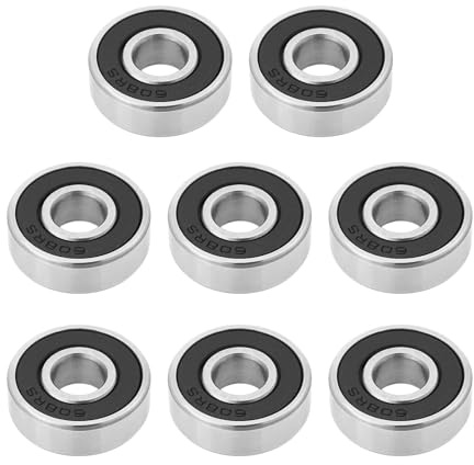 VGOL Cuscinetti in ceramica 608-2RS da 22 mm, schermati, in acciaio inox, resistenti all'usura, ad alta velocità, per skateboard e skateboard, 8 pezzi