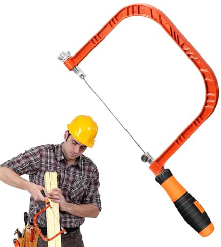 Holdes Sierra de marquetería para corte de madera,sierra de marquetería de madera | Sierra de traste para madera | Sierra de marco para corte de madera, caucho y metal blando, sierra para madera,