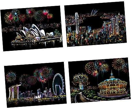 Gogogmee Kratzzeichnung Für Erwachsene Handgefertigtes Dekompressions Kratzbild Sydney Opera House Kreatives Selbstgemacht Bastelset Für Entspannung Und Geschenk