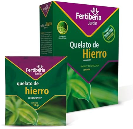 Quelato de Hierro para Plantas 30 GR | Abono Carencia Hierro para Arboles Fertilizante ECOLÓGICO| Soluble en Agua Nutriente Fundamental Plantas | Composición 6% Hierro (Fe) por EDDHA | Nexum Market