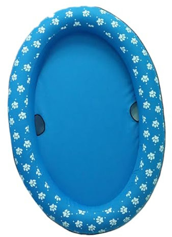 Happyyami Inflatable Pet Float for Dogs Cats Portable Folding Pool Tummy Water Mat Swimming Pool Inflatable
