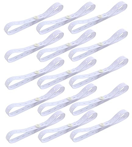 MOLUCKFU 15 Stück Elastische Windelschnallen für Babys Verstellbarer Windel Fixiergürtel mit Befestigungsknopf Sicherer Halt für Stoffwindeln Flexibel für Verschiedene Taillengrößen