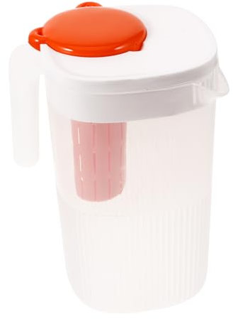 OUNONA Large Capacity Cold Kettle Ice Tea Pitcher for Fridge Carafe Lid Lemonade Container Water Carafe for Kitchen Juice Jug