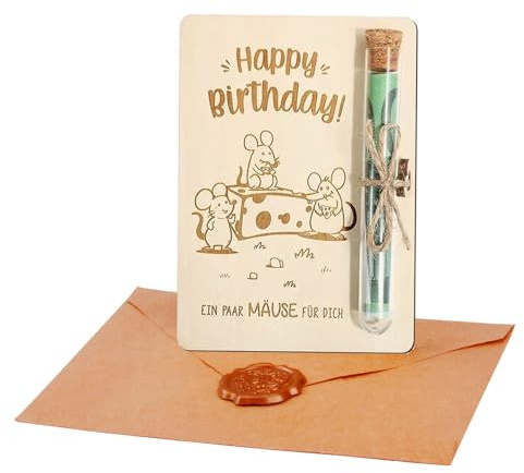 BRITIVIVE Geldgeschenke Geburtstag Geldgeschenke Verpacken Geldgeschenk Verpackung Geburtstag Wunscherfüller Aus Holz für Geldscheine für Mädchen Jungen Kreatives Geschenk