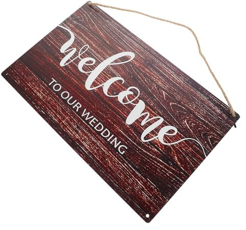 Cabilock Panneau de Bienvenue pour Mariage Décoration et Installation Facile avec Corde pour Cérémonie et