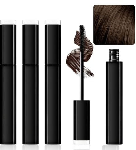 4 Stück Haarfärbestift,15 Ml Haarmascara Dunkelbraun,Abwaschbar Haarwurzel-Reparaturfarbe,Unisex,Graue Abdeckung,Für Den Alltag Und Besondere Anlässe (Braun-Schwarz,Kaffeebraun)