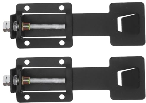 ABOOFAN 2 Pezzi Ganci Regolabili per Cappa da Cucina in Acciaio Laminato a Freddo Nero, Resistente ad Alte Temperature, Facili da Installare per Montaggio a Parete