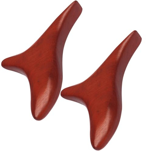 Tofficu Strumenti per Massaggi Linfodrenaggio in Legno di Rosa 2 Pezzi Bordi Lisci e Design Portatile per Massaggi Drenanti e Pressoterapia