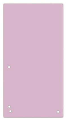 DONAU 100er Pack Trennstreifen/Farbe: Rosa / 1/3 A4 aus 190 g/m² Recycling-Karton/ 4-fach Lochung/ 23,5 x 10,5 cm/Gelocht/Trennblätter Ordner Register Trennlaschen/Made in EU