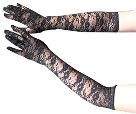 FakeFace Ellenbogen Fingerspitzen Handschuh Elastischer Spitze Brauthandschuhe Party Abendhandschuhe handschuhe Winter Frühling Sommer 43cm