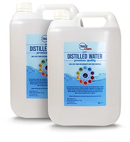 Distilled Water - 100% Ultra Pure Water (Blue) (10L) (2 x 5L)