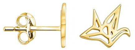 SOFIA MILANI - Damen Ohrringe Ohrstecker 925 Silber - vergoldet/golden - Vogel Origami - 20446