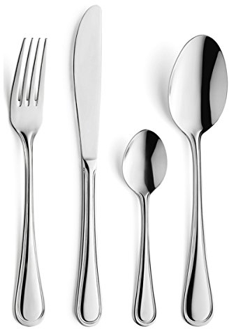 Amefa Héléna Besteck, Edelstahl hochglanzpoliert, Tafelbesteck für 6 Personen, 24-teilig