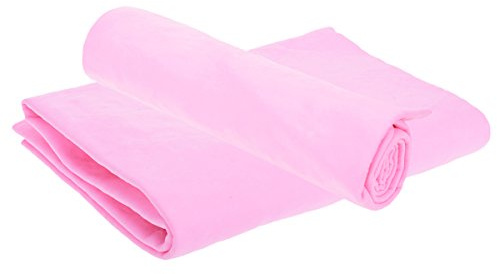 Prologfer Pet Towel Dog Towel Cat Towel Bath Towel PVA Chamois Towel Super Absorbent Quick Drying Antibacterial for Dogs Cats Pets 43*32cm Pink