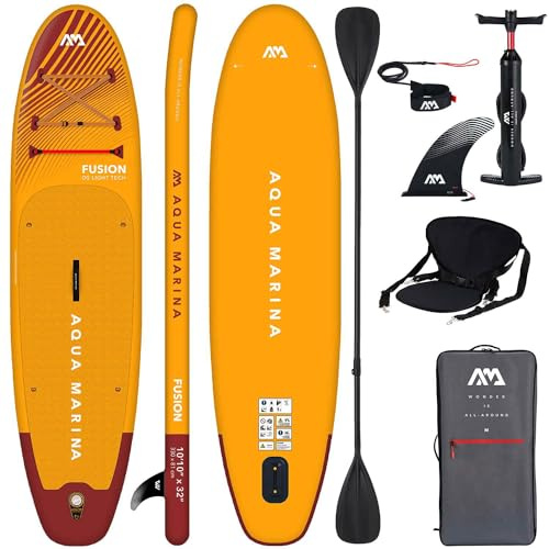 Aqua Marina Aufblasbar Sup Board Stand up Paddle AQUAMARINA Fusion 2021 Komplette Packung 330x81x15cm