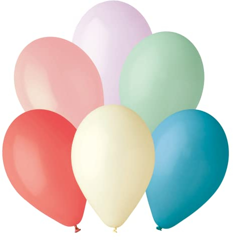 HONOS BIO - 50 Palloncini Biodegradabili Colorati per Compleanno, Palloncini Pastello per Baby Shower e Addobbi Festa, Decorazioni Compleanno Arcobaleno