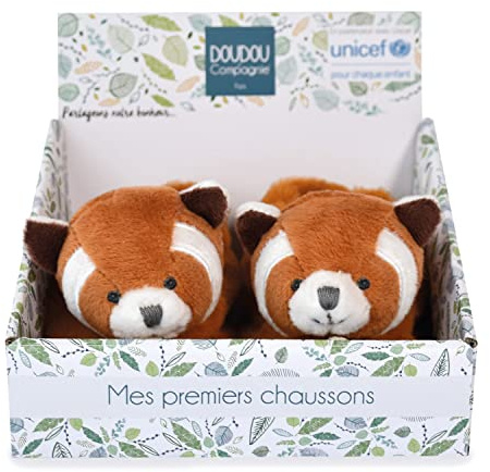 Doudou et Compagnie - UNICEF - Chaussons - Panda roux - DC4000