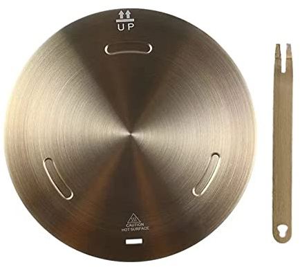 11inch Induction Adapter Plate, Heat Diffuser for Gas Stove Glass Cooktop Induction Adapter Plate with Removable Handle, Stovetop Adapter Plate Converter Disk
