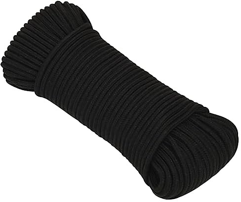 vidaXL Cuerda de Trabajo poliéster Negro 3 mm 50 m