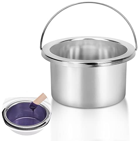 Wax Pot Wax Heater Melting Inner Pot Reusable Waxing Pot Wax Warmer Replacement Wax Pots for Waxing Professional for Hard Wax Hot Wax Portable Hair Removal Waxing Bowl Hair Remover Machine 100MM