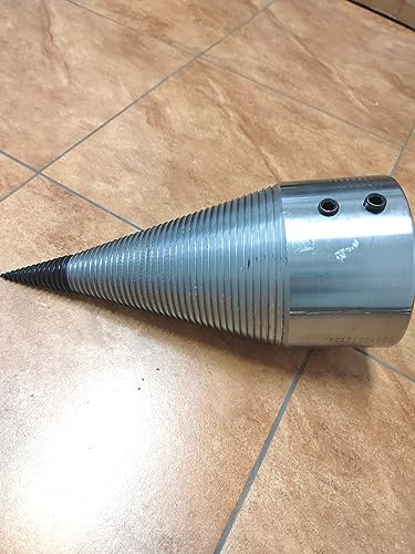 Holzspalter Spaltbohrer Drillkegel Kegelspalter 80mm mit NUT wechselbare Spitze/unterschiedliche Aufnahmen (Bohrungen) (Aufnahme 28mm mit 8mm NUT)