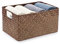 IGNPION Canasta de almacenamiento abierta de hierba marina para sala de estar, cesta decorativa tejida de mimbre para toallas, cesta de escritorio, cesta rectangular de almacenamiento para baño,